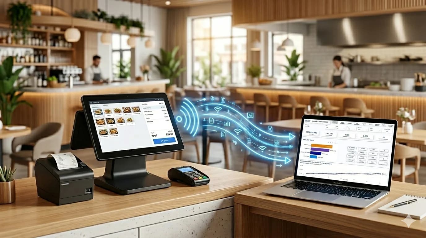 El sistema POS del restaurante conectándose automáticamente con el dashboard de Savvy